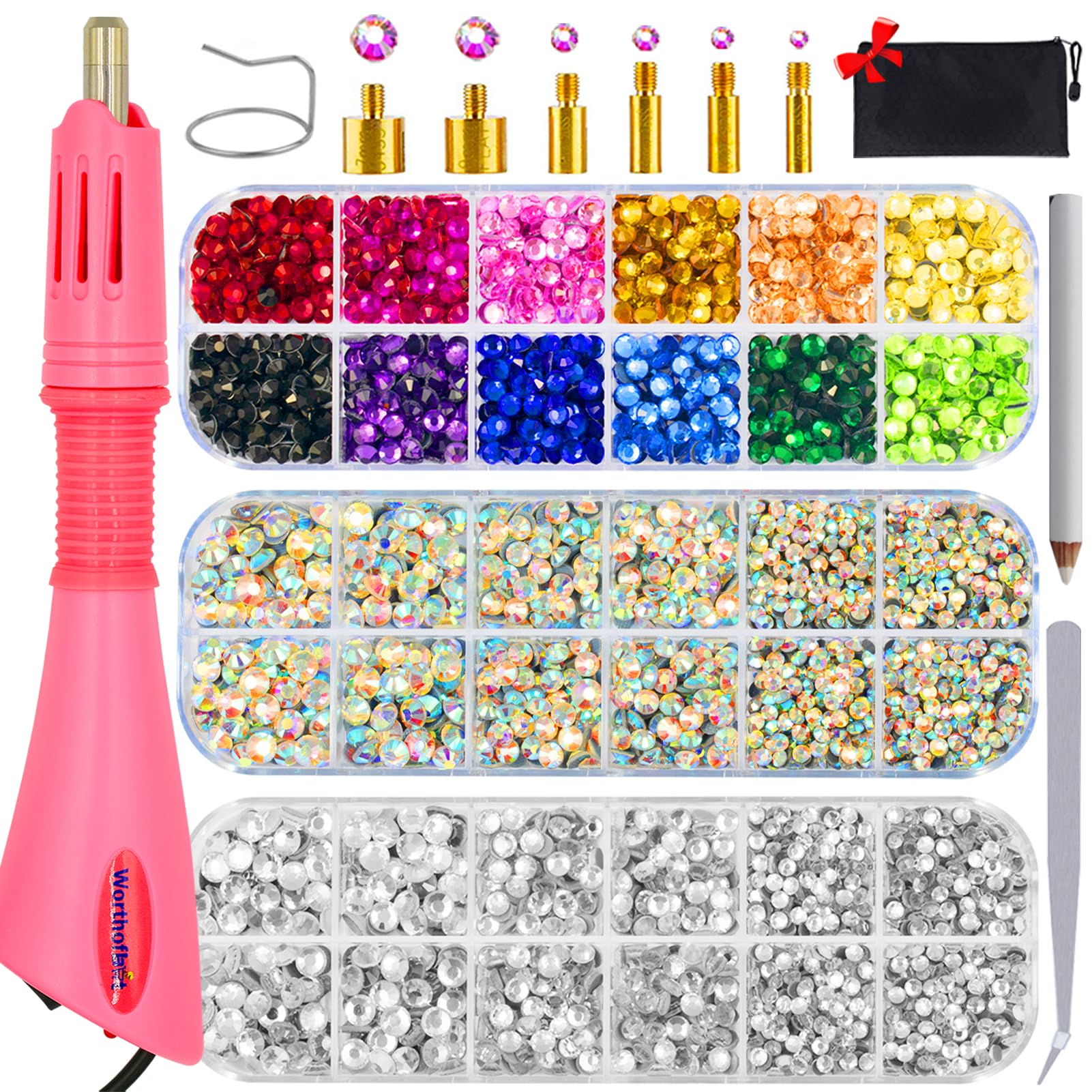 Algopix Similar Product 7 - Worthofbest Hotfix Rhinestone Setter