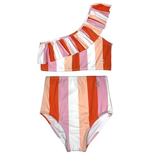 Algopix Similar Product 3 - SwimZip Girls OneShoulder  High Waist