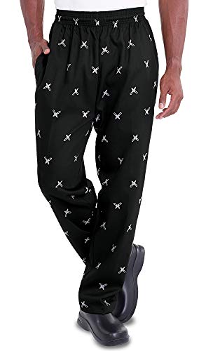 Algopix Similar Product 4 - Mens Knives Print Chef Pant XS3X 