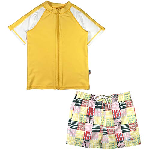 Algopix Similar Product 9 - SwimZip Boys Short Sleeve Rash Guard 