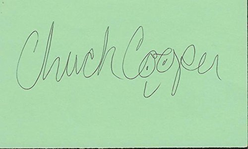 Algopix Similar Product 5 - Chuck Cooper Signed 3x5 Index Card