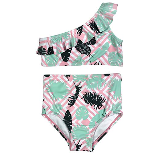 Algopix Similar Product 10 - SwimZip Girl 1 Shoulder  High Waist