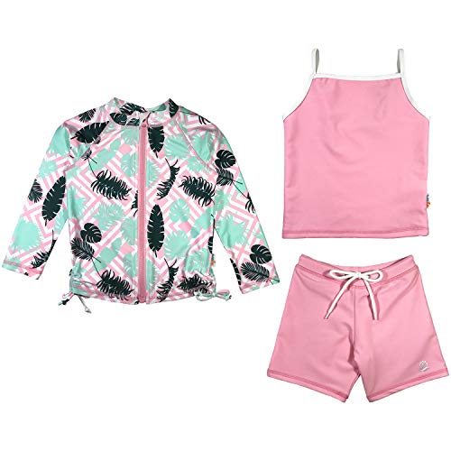 Algopix Similar Product 12 - SwimZip Girls 3 Piece Long Rash Guard