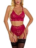 Algopix Similar Product 16 - YIKAYI Lingerie Lace Babydoll 2 Piece