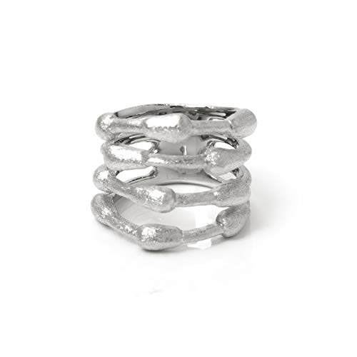 Algopix Similar Product 2 - Rivka Friedman Rhodium Satin Bamboo