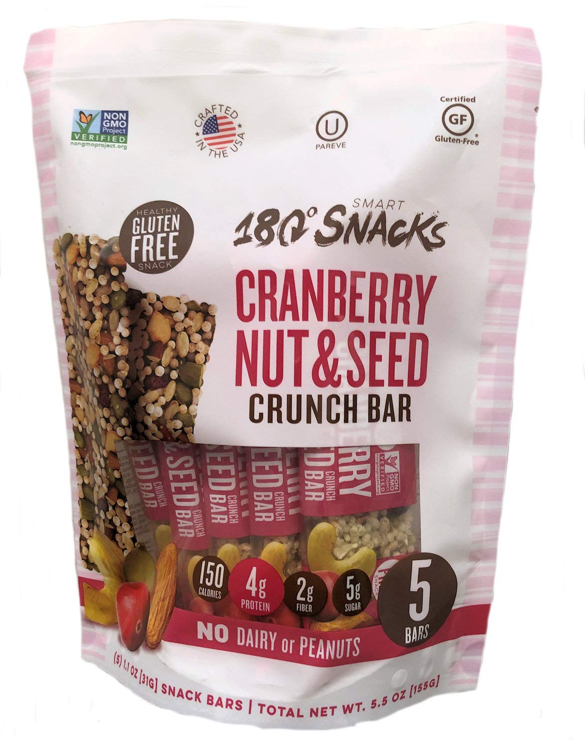 Algopix Similar Product 4 - 180 Snacks Fruit Nut  Seed Crunch Bar