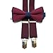 Algopix Similar Product 9 - NAVY BLUEBURGUNDY cotton bow tie and