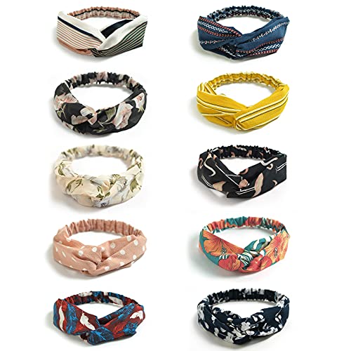 Algopix Similar Product 1 - DRESHOW 10 Pack Boho Headbands for