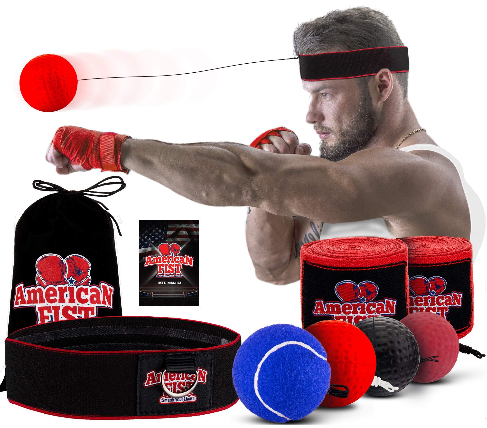 Algopix Similar Product 17 - Boxing Reflex Ball Set 4 Difficulty