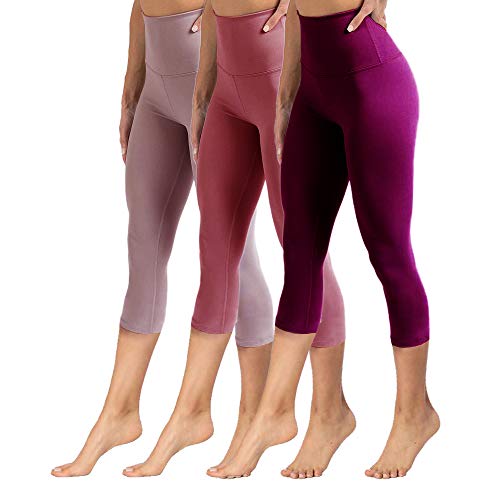 Algopix Similar Product 17 - YOLIX High Waisted Capri Leggings for