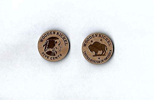 Algopix Similar Product 4 - Wooden Nickel Qty 12 Laser Cut Wood