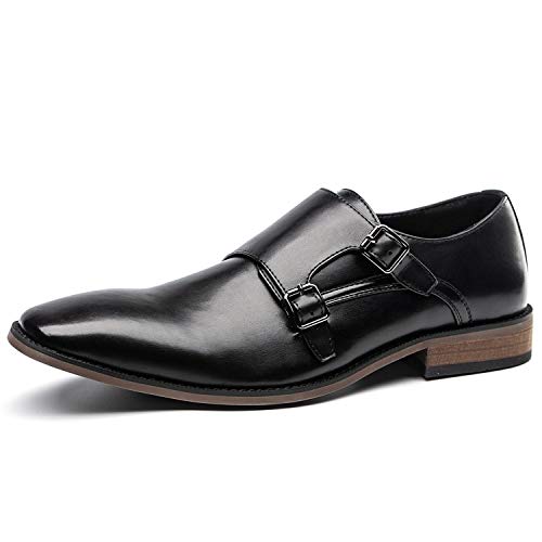 Algopix Similar Product 6 - Mens Double Monk Strap Dress Shoes