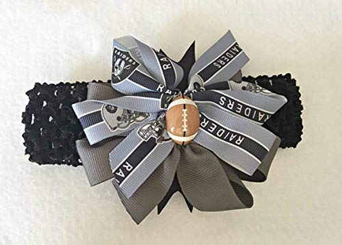 Algopix Similar Product 20 - Raiders Baby Girl Boutique Bow