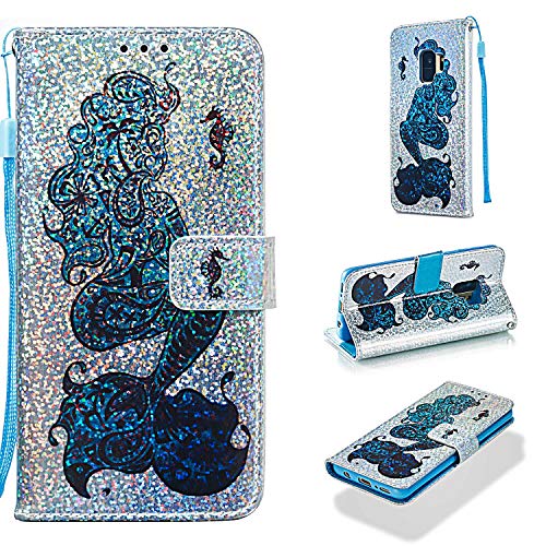 Algopix Similar Product 7 - Cfrau Sequins Wallet Case for Samsung