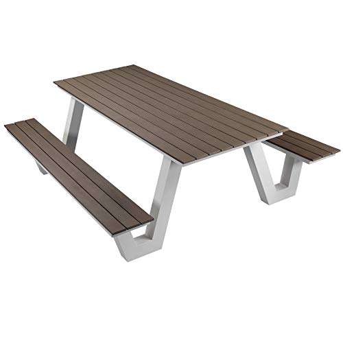Algopix Similar Product 10 - Pangea Home Lukas WHTGRY Picnic Table