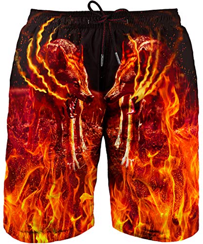 Algopix Similar Product 6 - Asylvain Swimming Trunks Short with 3D