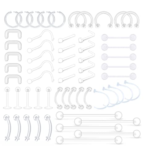Algopix Similar Product 15 - MODRSA Mix Set Clear Piercing Retainers