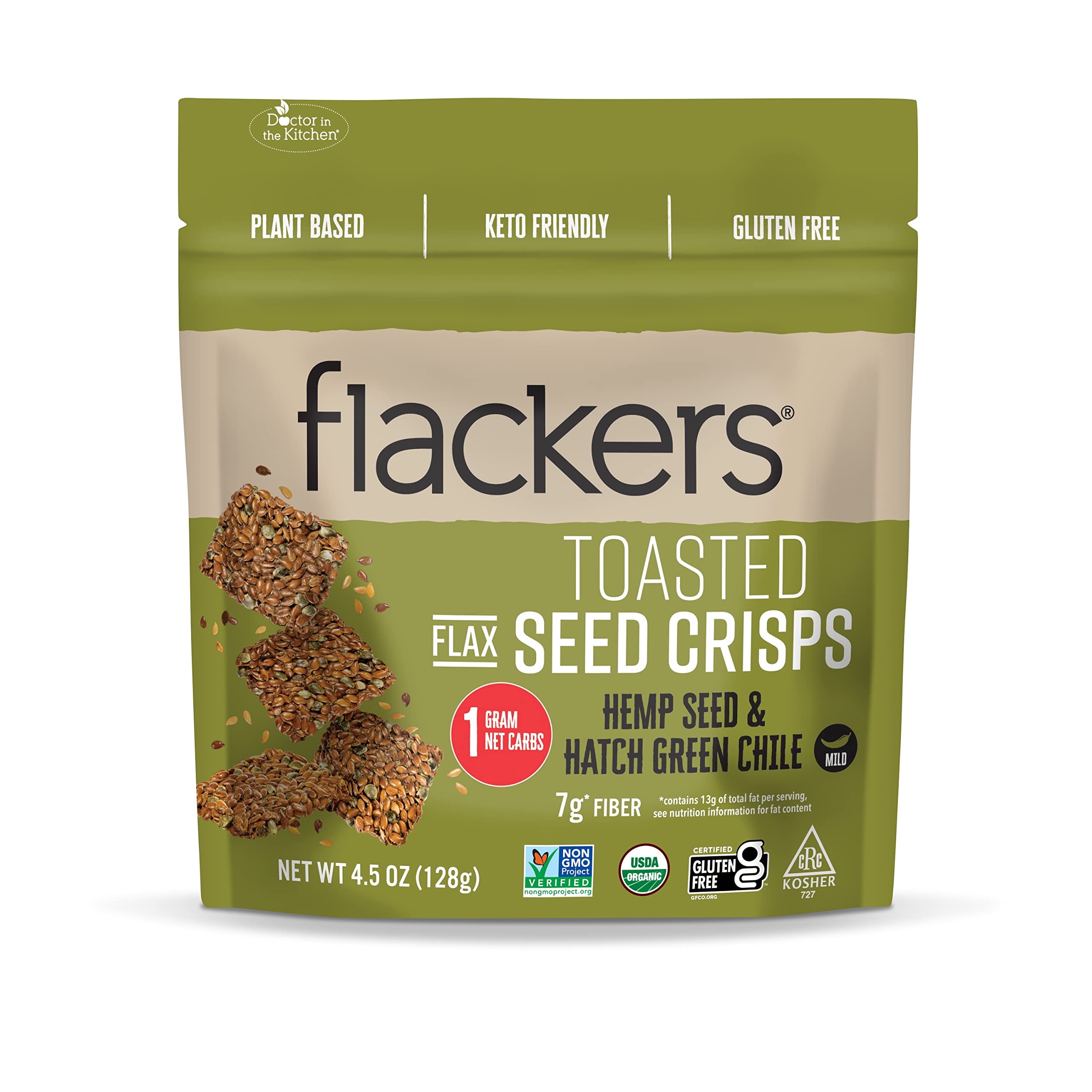 Algopix Similar Product 7 - Flackers Organic Toasted Seed Crisps