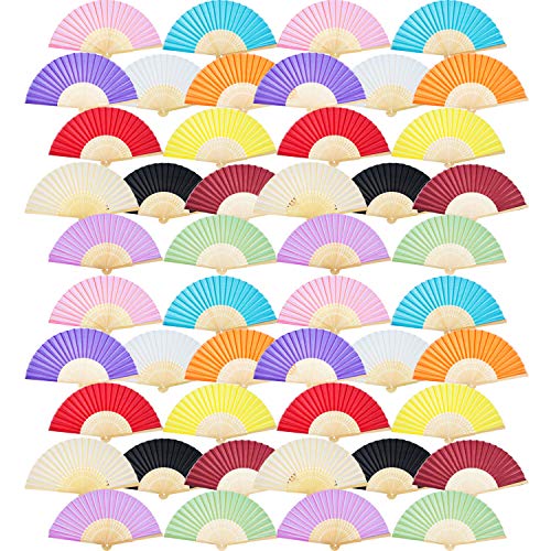 Algopix Similar Product 1 - Bememo Hand Held Fans Silk Bamboo