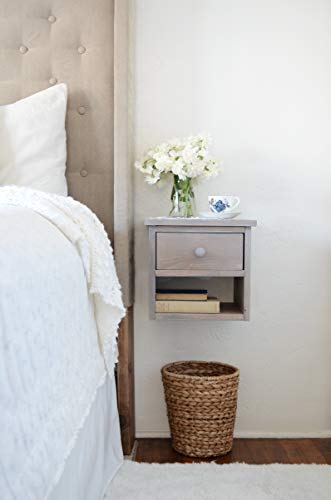 Algopix Similar Product 10 - Floating Nightstand  Driftwood Bedside