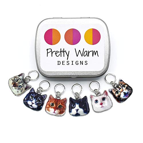 Algopix Similar Product 16 - Cats Ring Stitch Markers up to US 8