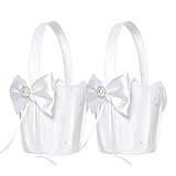Algopix Similar Product 13 - ATAILOVE 2 Pcs Flower Girl Basket Set