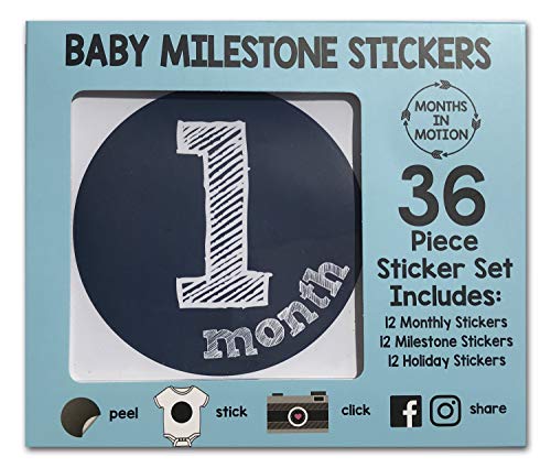 Algopix Similar Product 8 - 36 Baby Milestone Stickers  Baby
