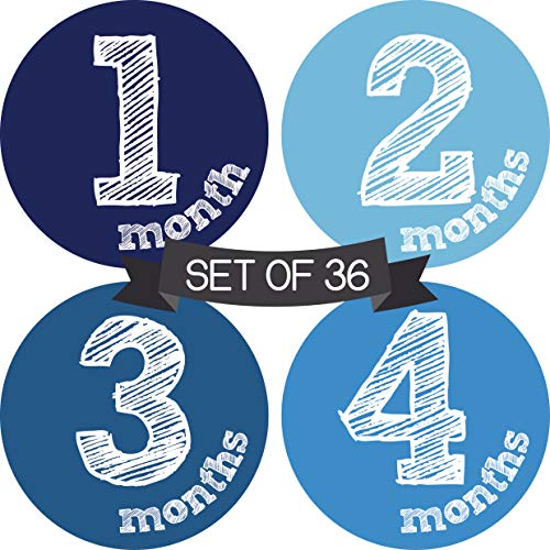 Algopix Similar Product 8 - 36 Baby Milestone Stickers  Baby