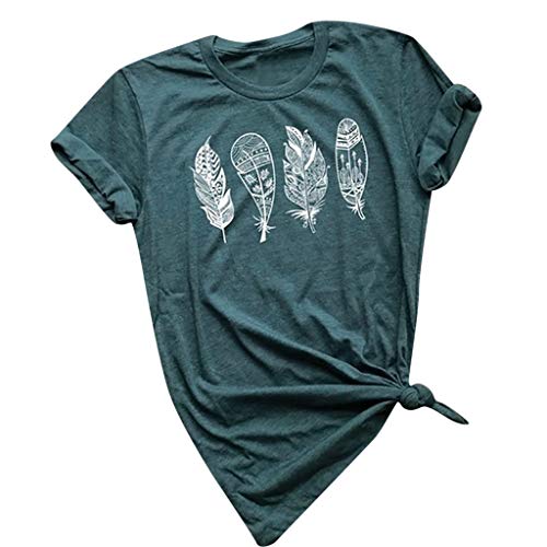 Algopix Similar Product 15 - Goddessvan 2019 Casual T Shirt Leaf