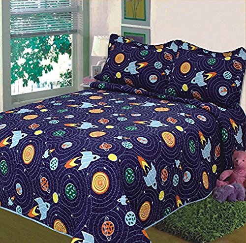 Algopix Similar Product 10 - Twin Size 2pc Quilted Bedspread Set for
