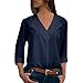 Algopix Similar Product 9 - KYLEON Women Shirts V Neck Roll Sleeve