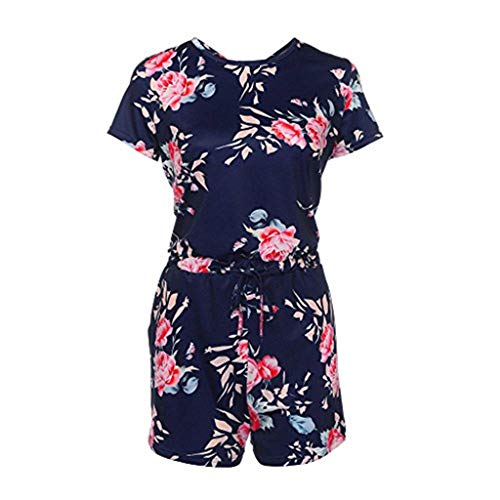 Algopix Similar Product 16 - Womens Floral Print Jumpsuit Short