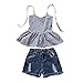 Algopix Similar Product 15 - Toddler Baby Girl Plaid Halter Ruffled