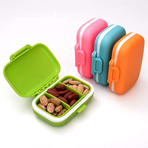 Algopix Similar Product 2 - 4 Colours Pill Box 3 Compartments