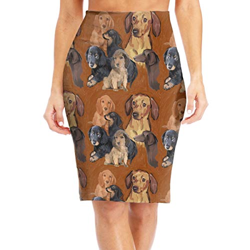 Algopix Similar Product 19 - Dachshund Mural Womens Fashion Printed