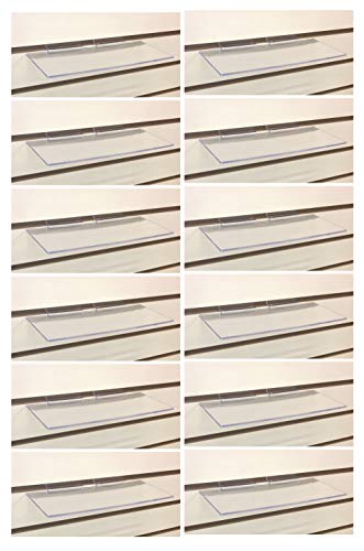 Algopix Similar Product 8 - Clear Slatwall Shelves 4 Inch x 10 Inch