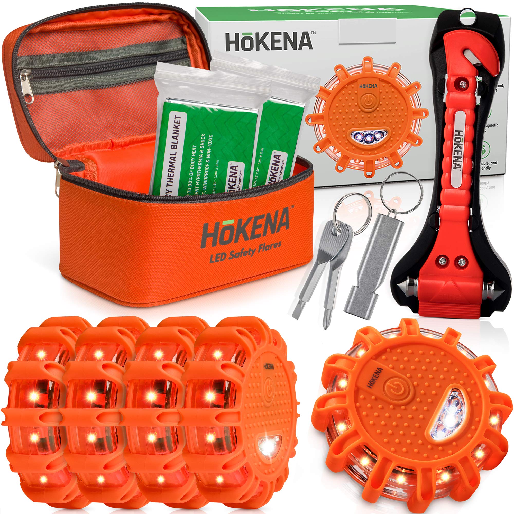 Algopix Similar Product 17 - HOKENA 11 Piece Set LED Road Flares 