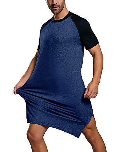 Algopix Similar Product 10 - Enjoybuy Mens Sleepshirt Short Sleeve