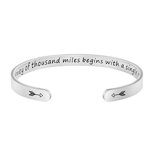 Algopix Similar Product 15 - Inspirational Mantra Cuff Bracelets for