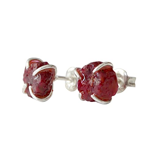 Algopix Similar Product 20 - Designs by Nature Gems Red Ruby Huggie