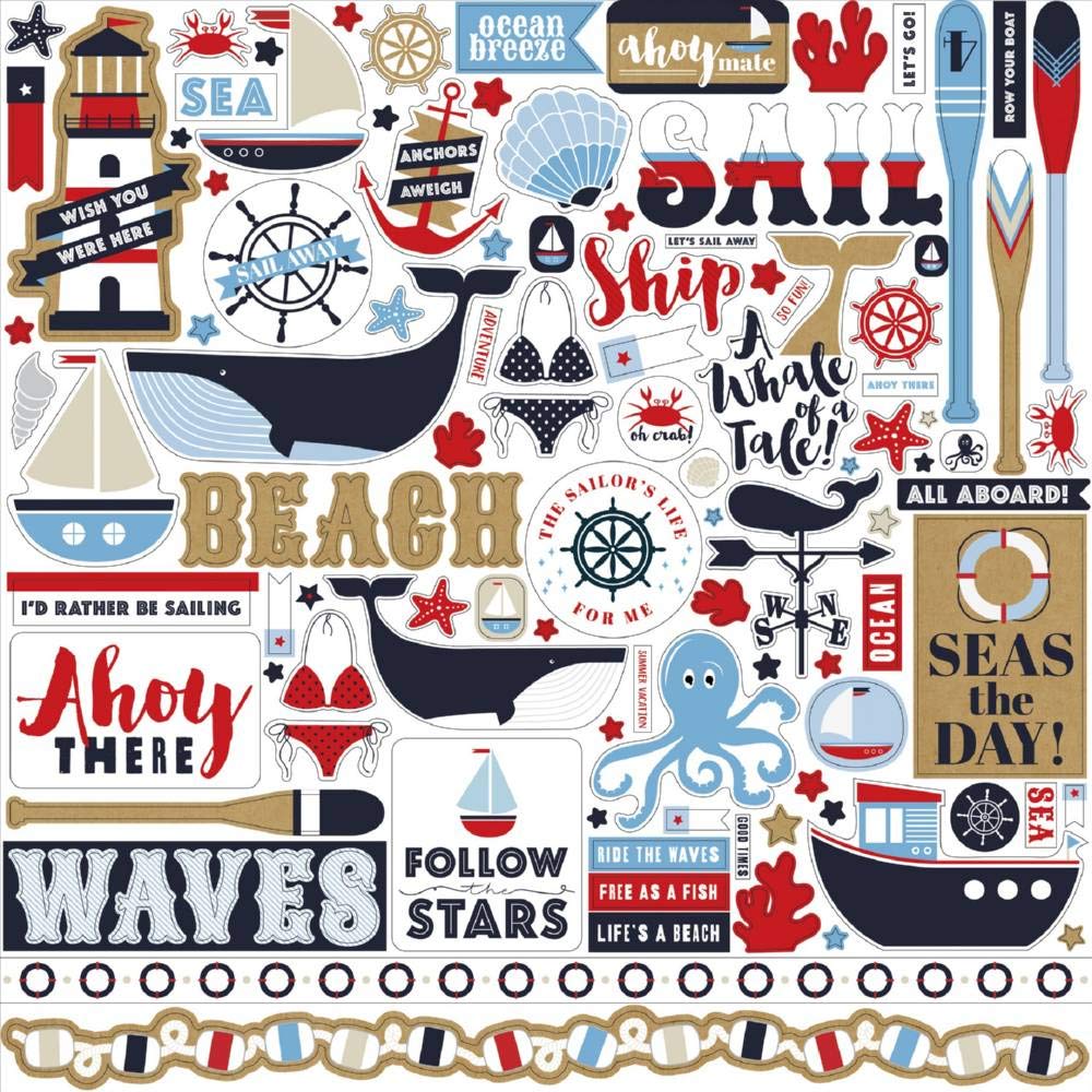 Algopix Similar Product 12 - Echo Park Paper Deep Blue Sea Cardstock