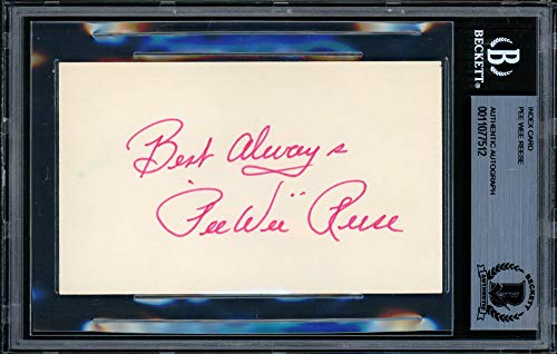 Algopix Similar Product 4 - Pee Wee Reese Autographed 3x5 Index