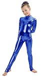 Algopix Similar Product 11 - Kepblom Girls Shiny Metallic Mock Neck