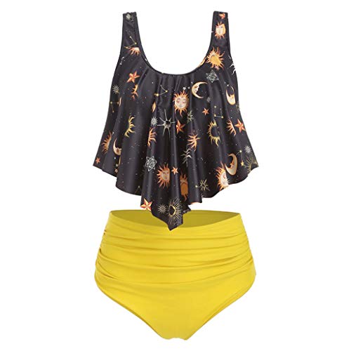 Algopix Similar Product 4 - Outeck Women Sexy Sun Moon Printed Two