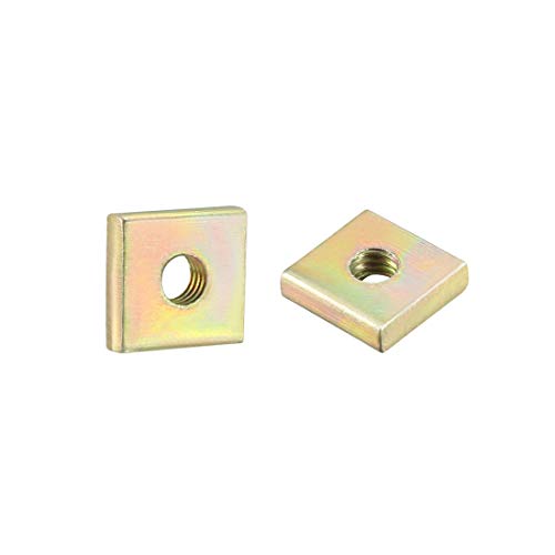 Algopix Similar Product 2 - uxcell Square Nuts Yellow Zinc Plated