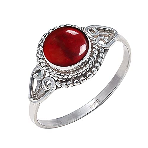 Algopix Similar Product 6 - 925 Sterling Silver Garnet Ring Size US