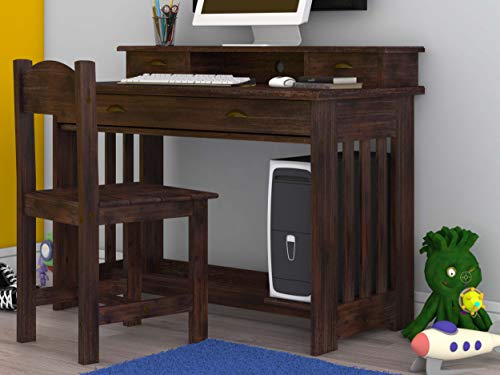 Algopix Similar Product 12 - Chestnut Student Desk, Hutch and Chair