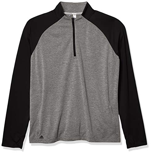Algopix Similar Product 20 - adidas Golf Heathered Half Zip Layer