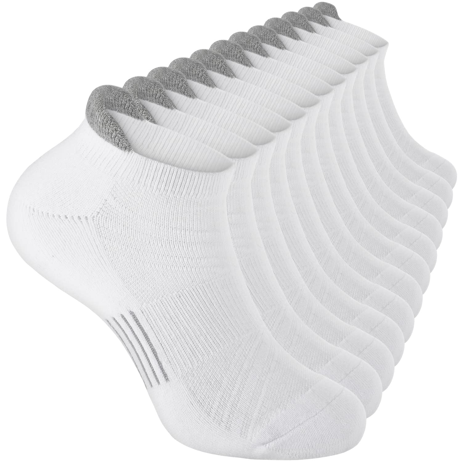 Algopix Similar Product 14 - 6 Pairs Mens Ankle Socks Size