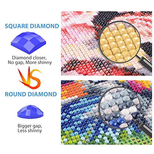 Algopix Similar Product 8 - Full Drill DIY Square Diamond Painting